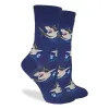 "Shark" Cotton Crew Socks by Good Luck Sock sold by Great Sox