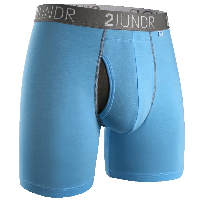 2UNDR Swing Shift 6" Boxer Brief - Light Blue sold by Great Sox