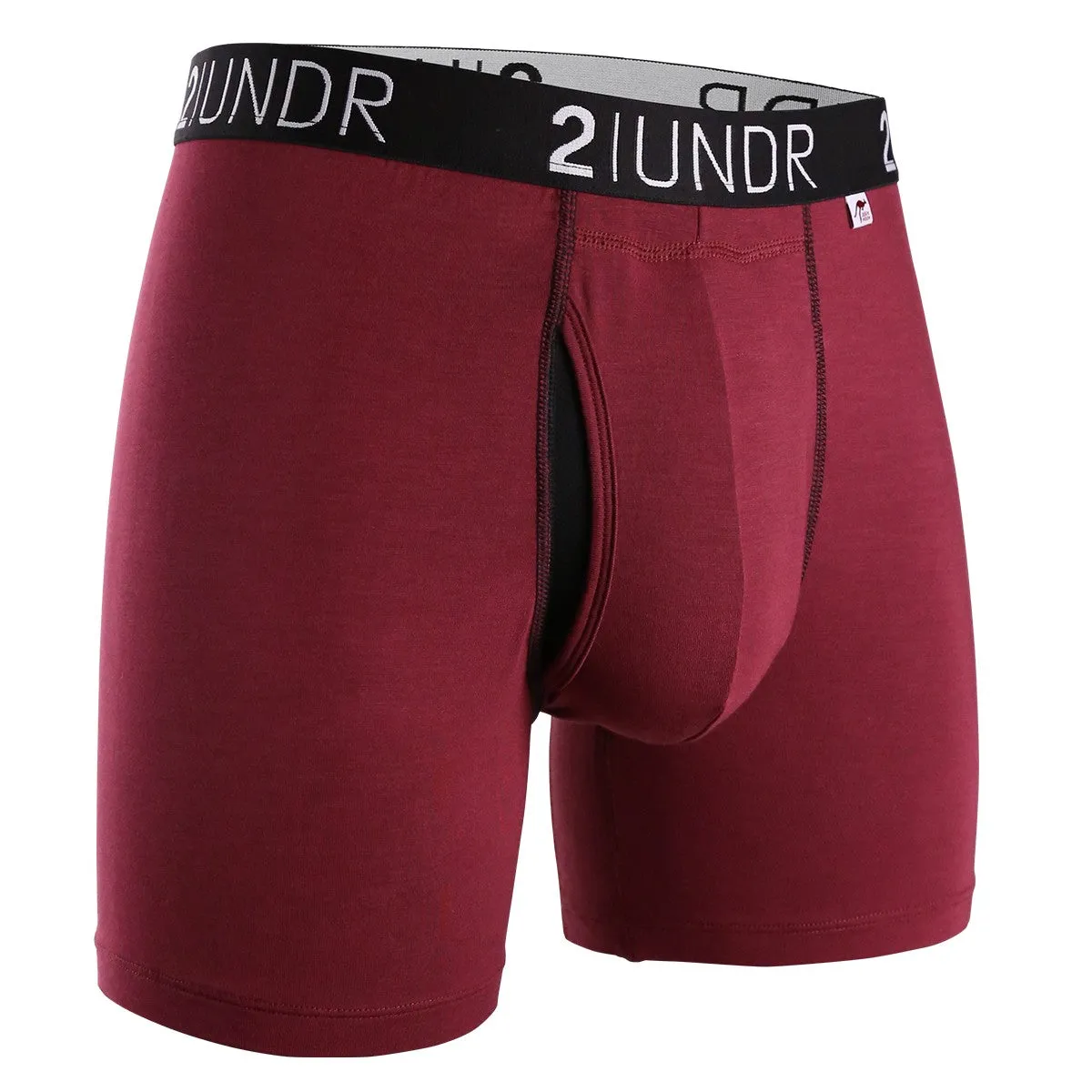 2UNDR Swing Shift 6" Boxer Brief - Burgundy sold by Great Sox