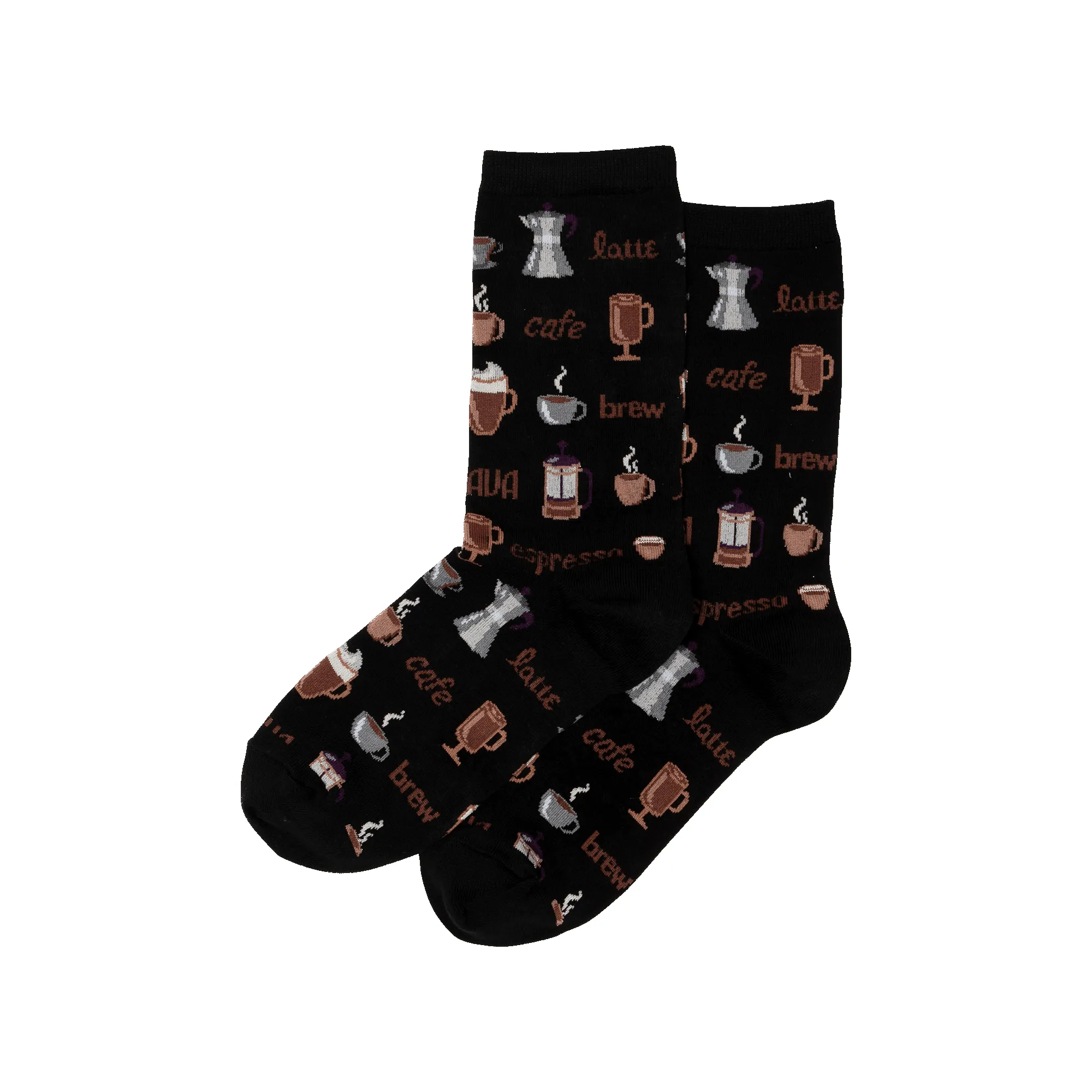 "Coffee" Cotton Dress Crew Socks by Hot Sox sold by Great Sox product image thumbnail 2
