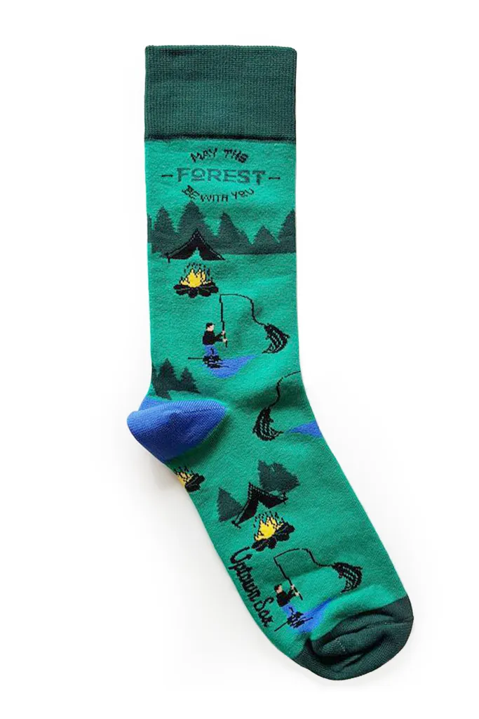 "The Woodsman" Cotton Crew Camping Socks by Uptown Sox - Large sold by Great Sox product image thumbnail 4