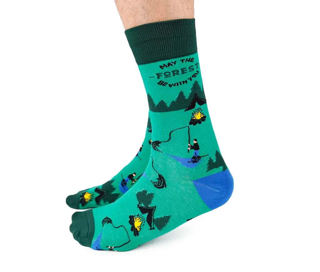 "The Woodsman" Cotton Crew Camping Socks by Uptown Sox - Large sold by Great Sox