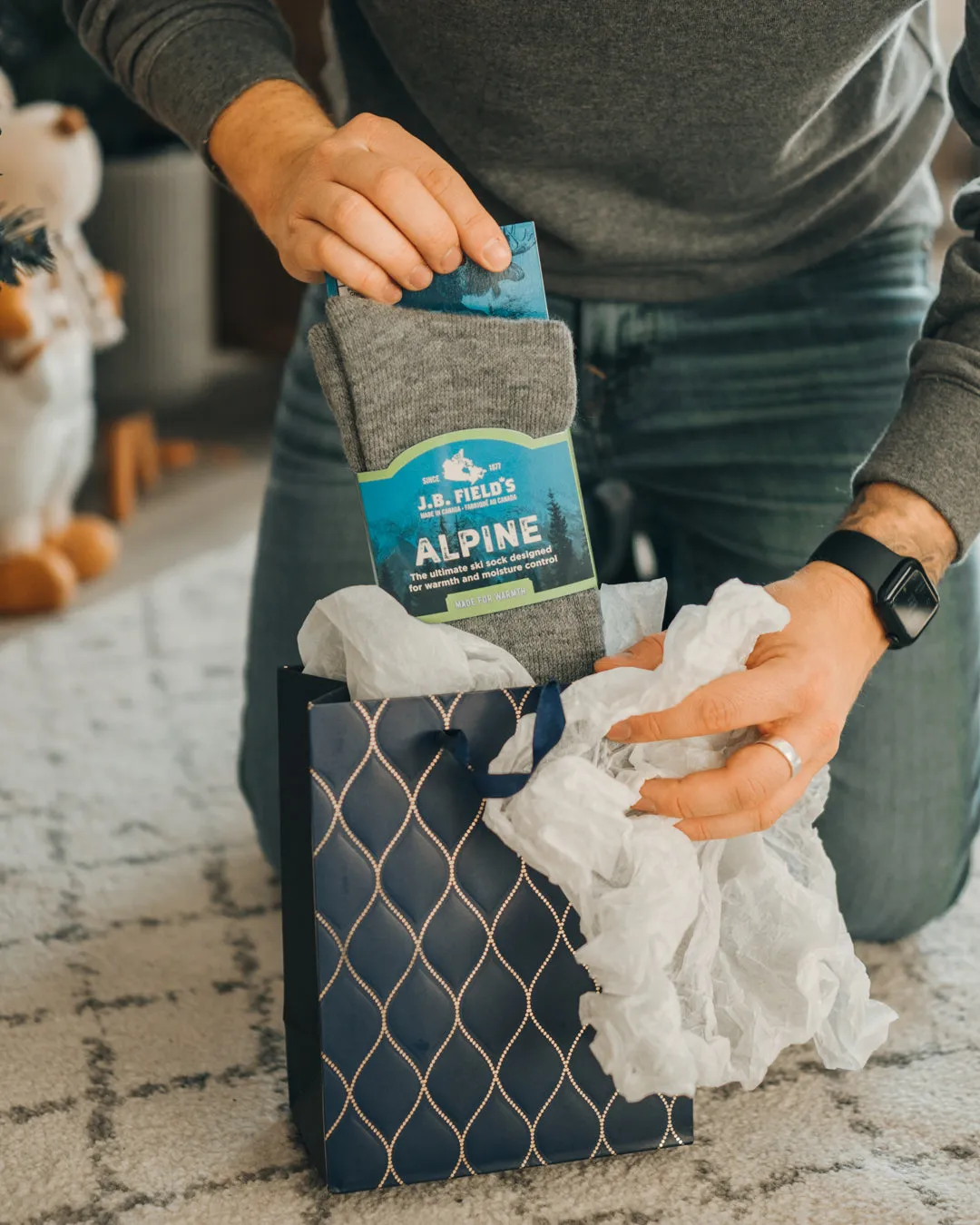 J.B. Field's Icelandic "30 Below Over-the-Calf" 70% Merino Wool Thermal Sock sold by Great Sox product image thumbnail 2