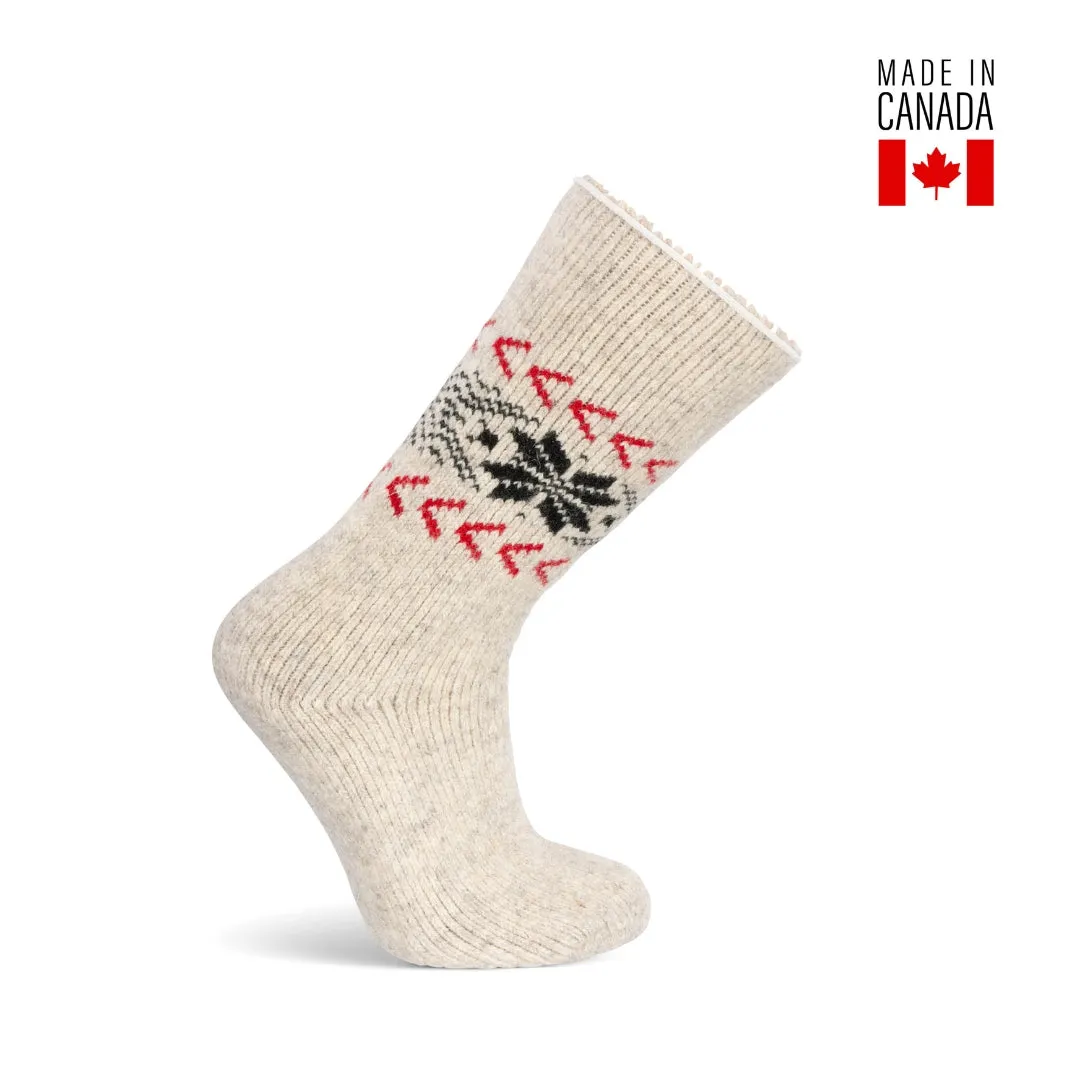 J.B. Field's Women's 40 Below "Snowflake Pattern" Wool Thermal Winter Sock sold by Great Sox