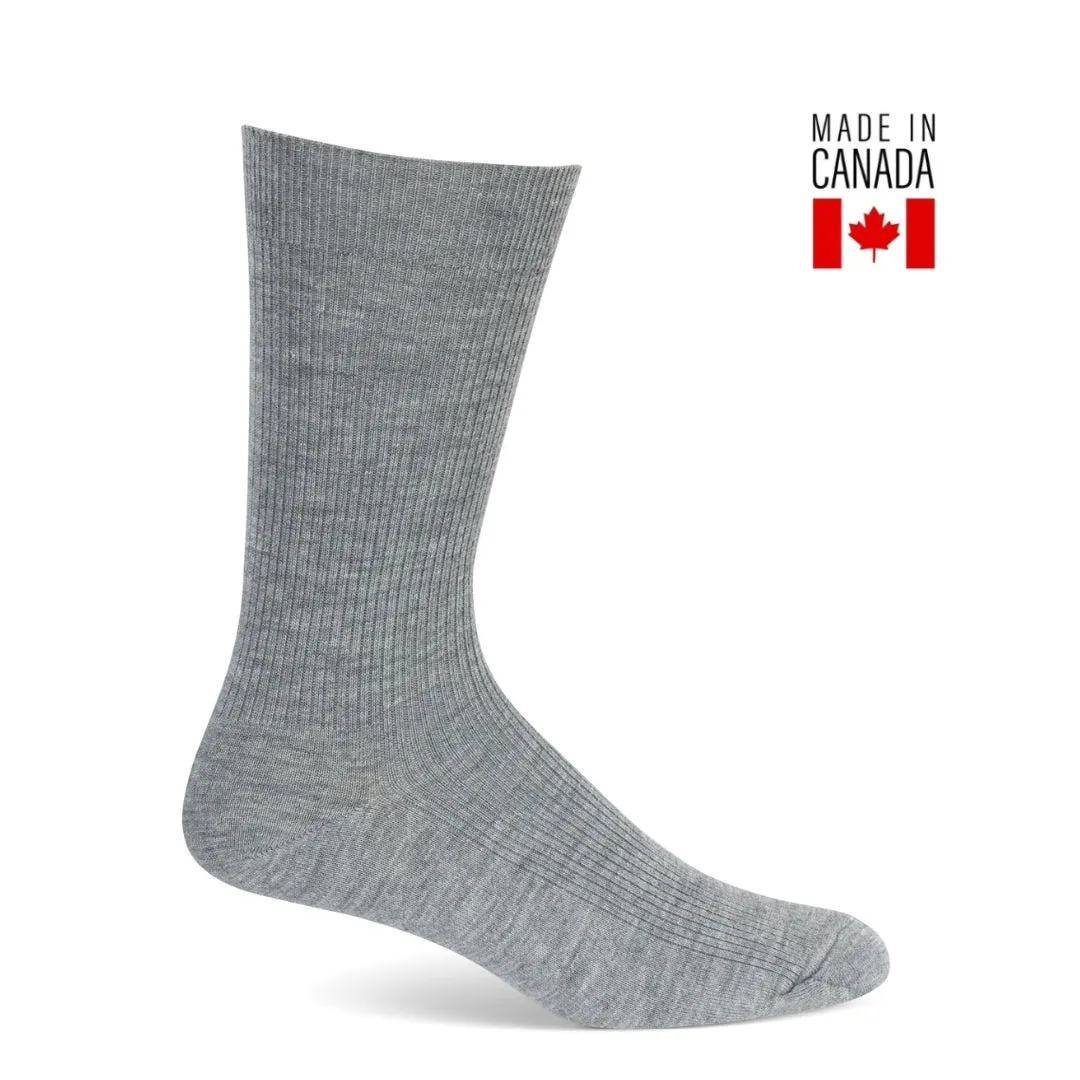 Vagden Cashmere "Non-binding" Ribbed Dress Socks - Large sold by Great Sox