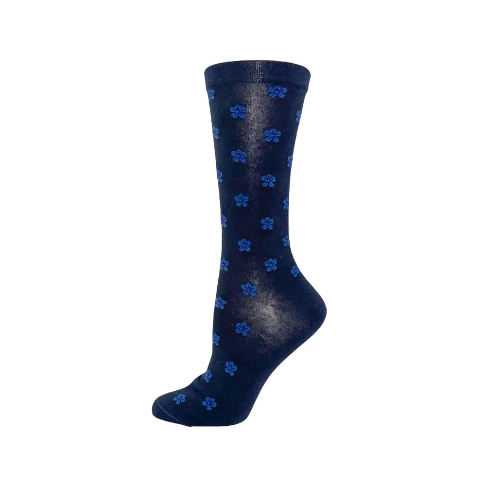 Cotton Dress "Mini Flower" Diabetic Socks by Wellness - Medium sold by Great Sox