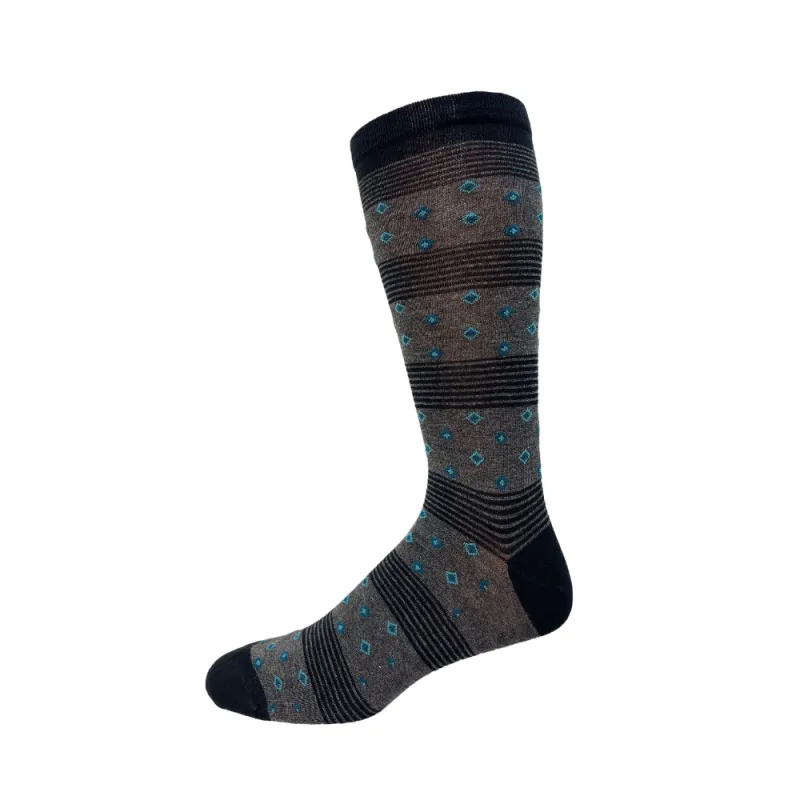 "Diamond Block" Bamboo Diabetic Socks by Wellness - Large sold by Great Sox
