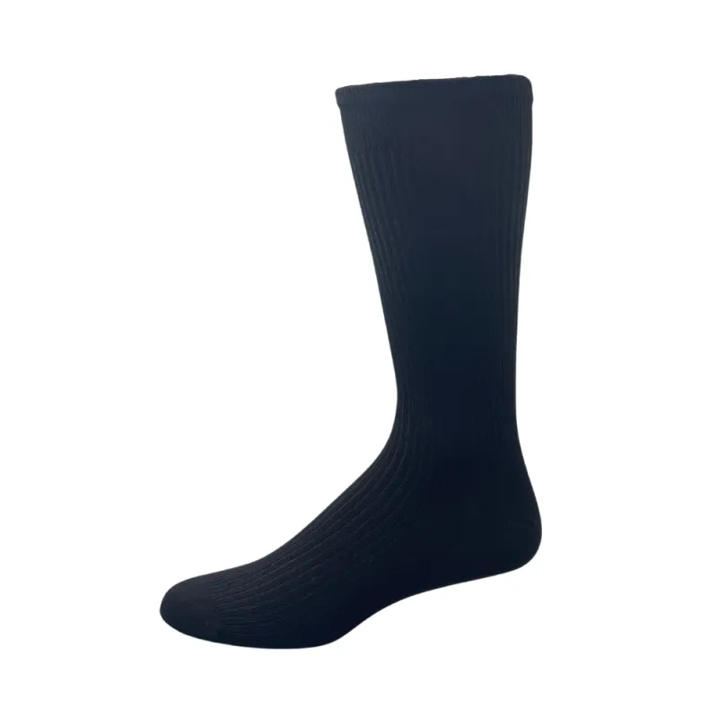Wellness Solid Ribbed Bamboo Diabetic Sock-Large sold by Great Sox