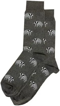 "Badgers" Cotton Crew Socks by Hot Sox - Large sold by Great Sox