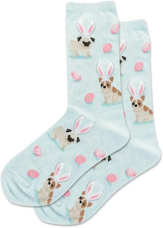 "Easter Dogs" Crew Socks by Hot Sox - Medium sold by Great Sox