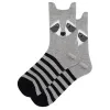"Raccoon" Cotton Anklet Socks by Hot Sox - Medium sold by Great Sox