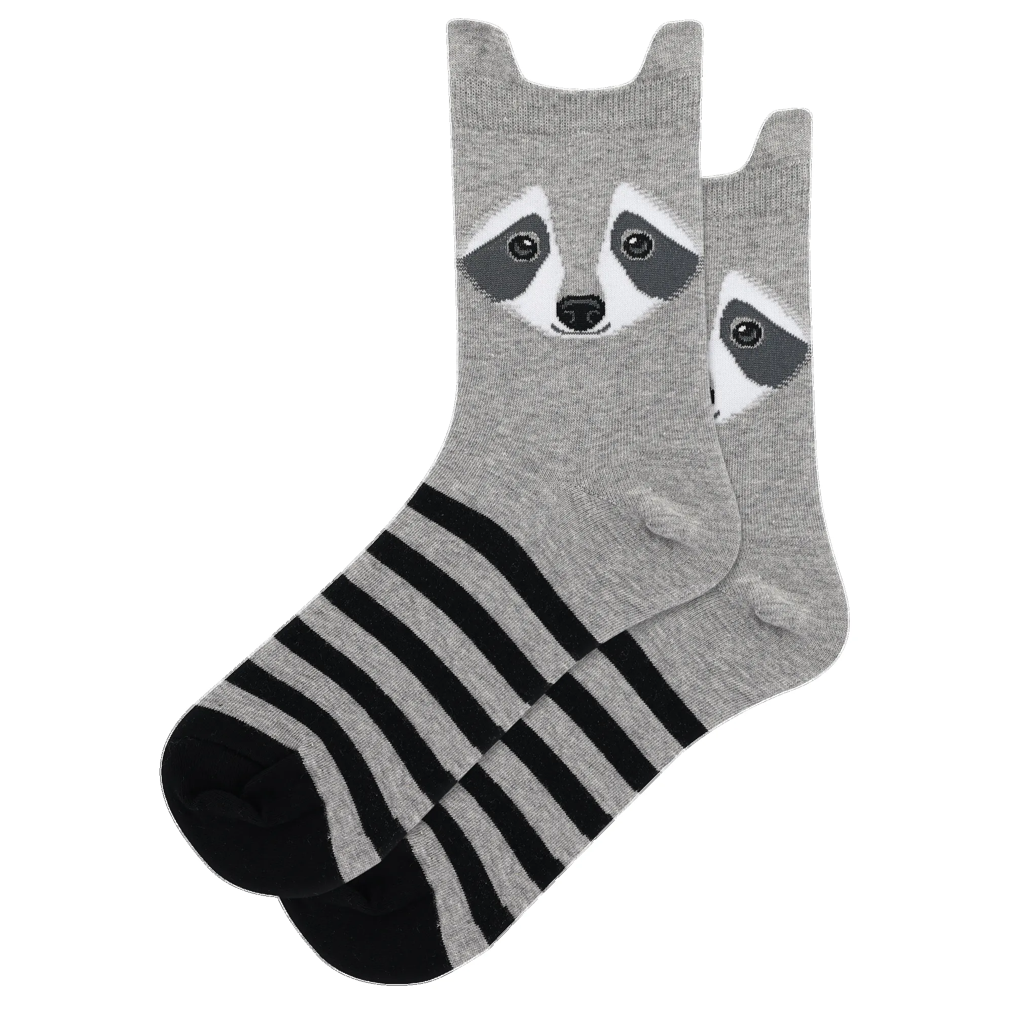 "Raccoon" Cotton Anklet Socks by Hot Sox - Medium sold by Great Sox