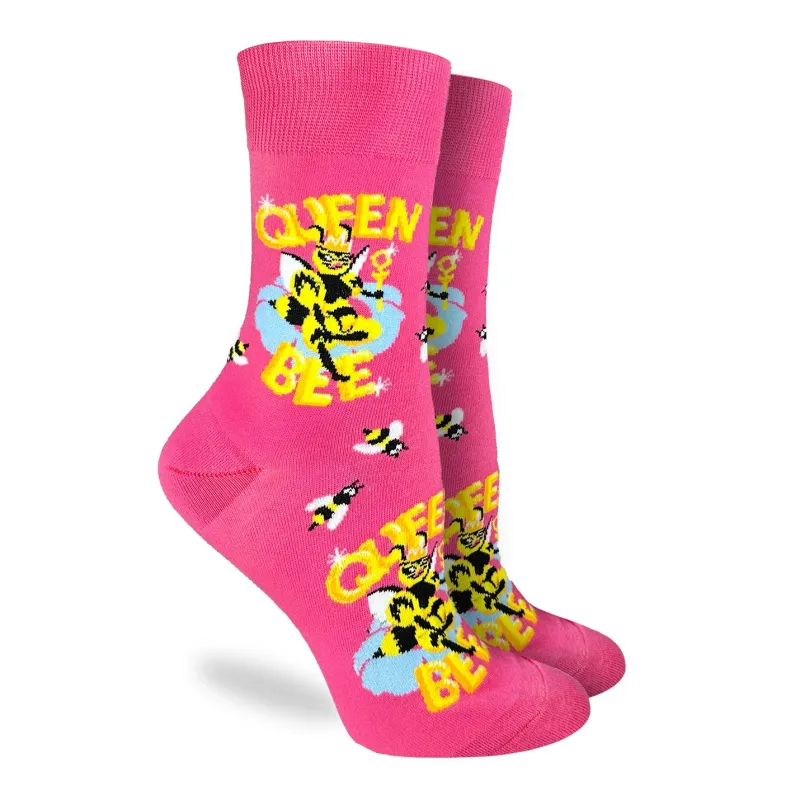 "Queen Bee" Crew Socks by Good Luck Sock - Medium sold by Great Sox