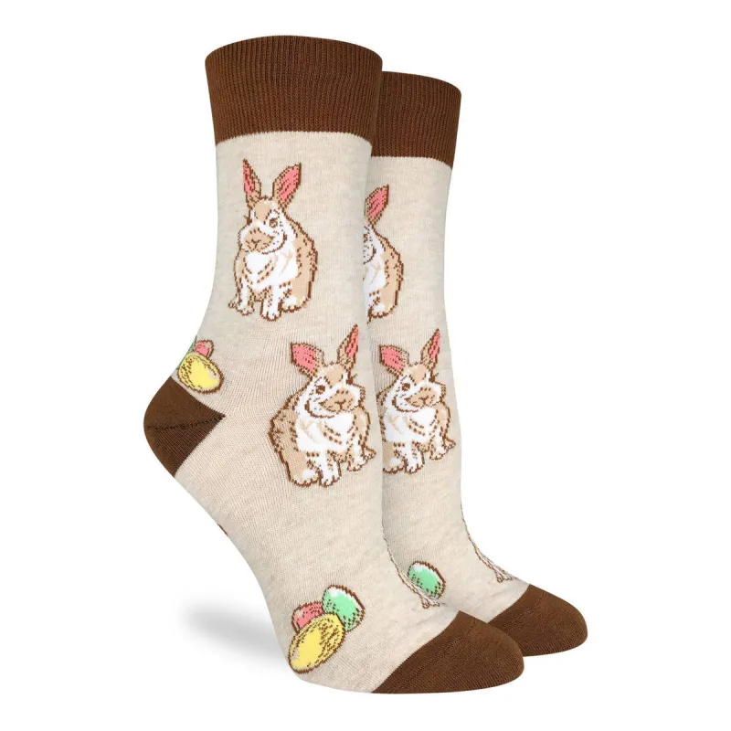 "Easter Bunny Eggs" Crew Socks by Good Luck Sock sold by Great Sox