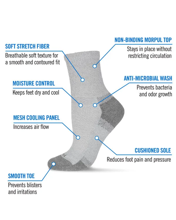 Diabetic Cushioned Quarter Ankle Socks by Me Moí - 2 Pairs sold by Great Sox product image thumbnail 3