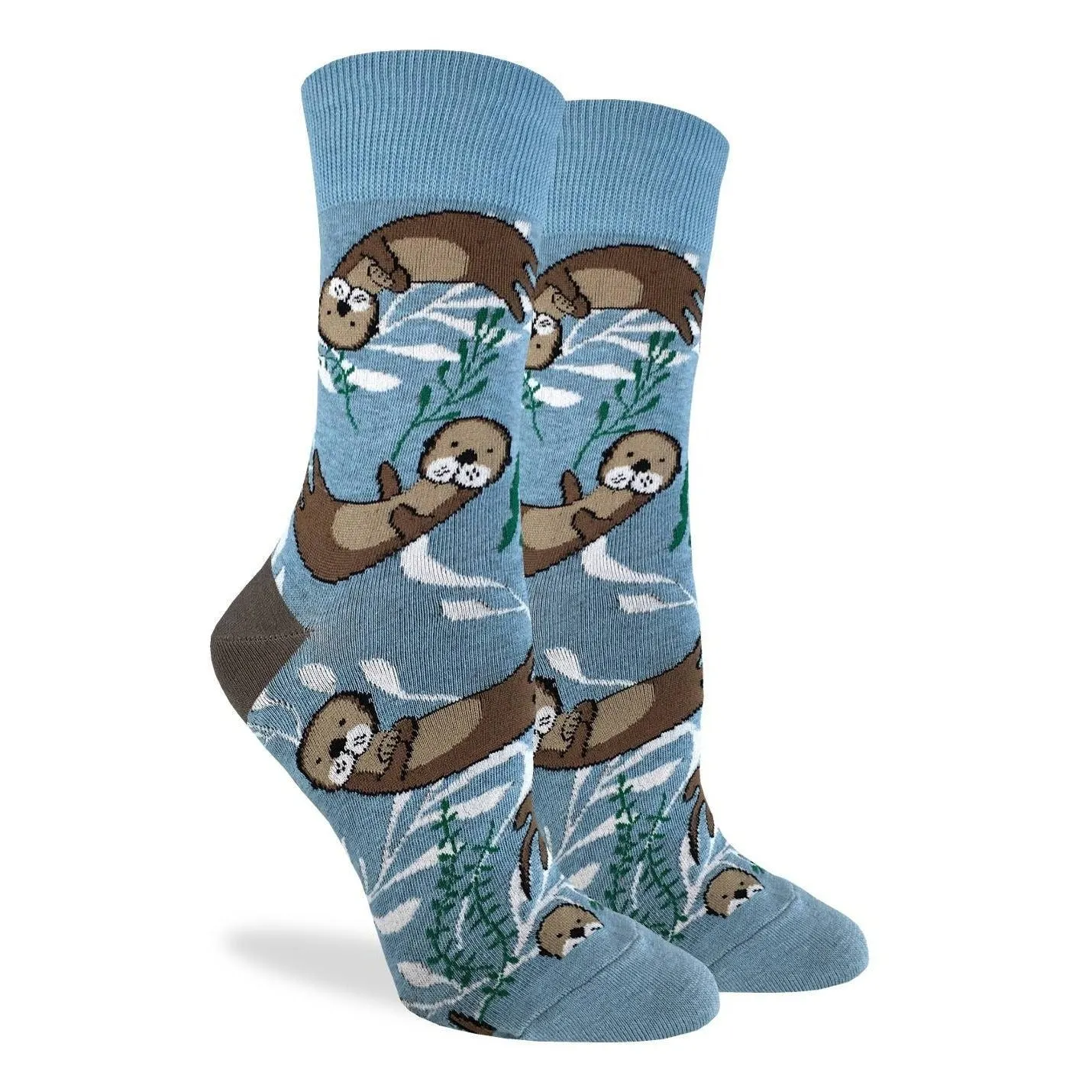 "Sea Otter" Cotton Crew Socks by Good Luck Sock sold by Great Sox product image thumbnail 4