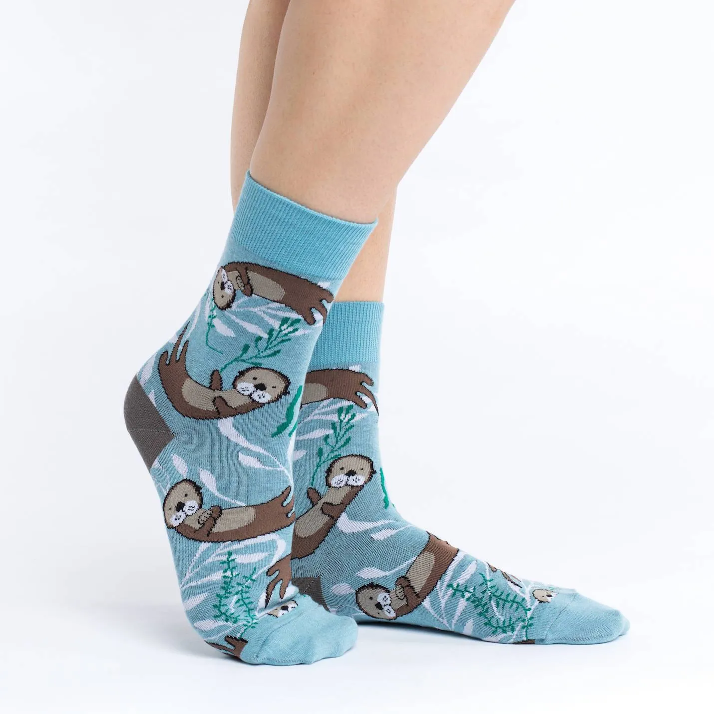 "Sea Otter" Cotton Crew Socks by Good Luck Sock sold by Great Sox product image thumbnail 3