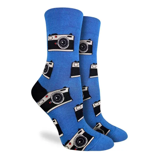 "Cameras" Cotton Crew Socks by Good Luck Sock sold by Great Sox product image thumbnail 2