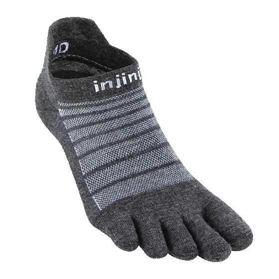 Run Lightweight Merino Wool No Show Ankle Socks - by Injinji sold by Great Sox