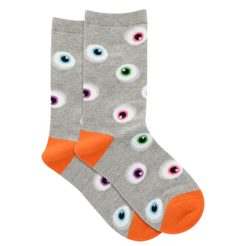 Kid's "Eyeballs" Crew Socks by Hot Sox sold by Great Sox