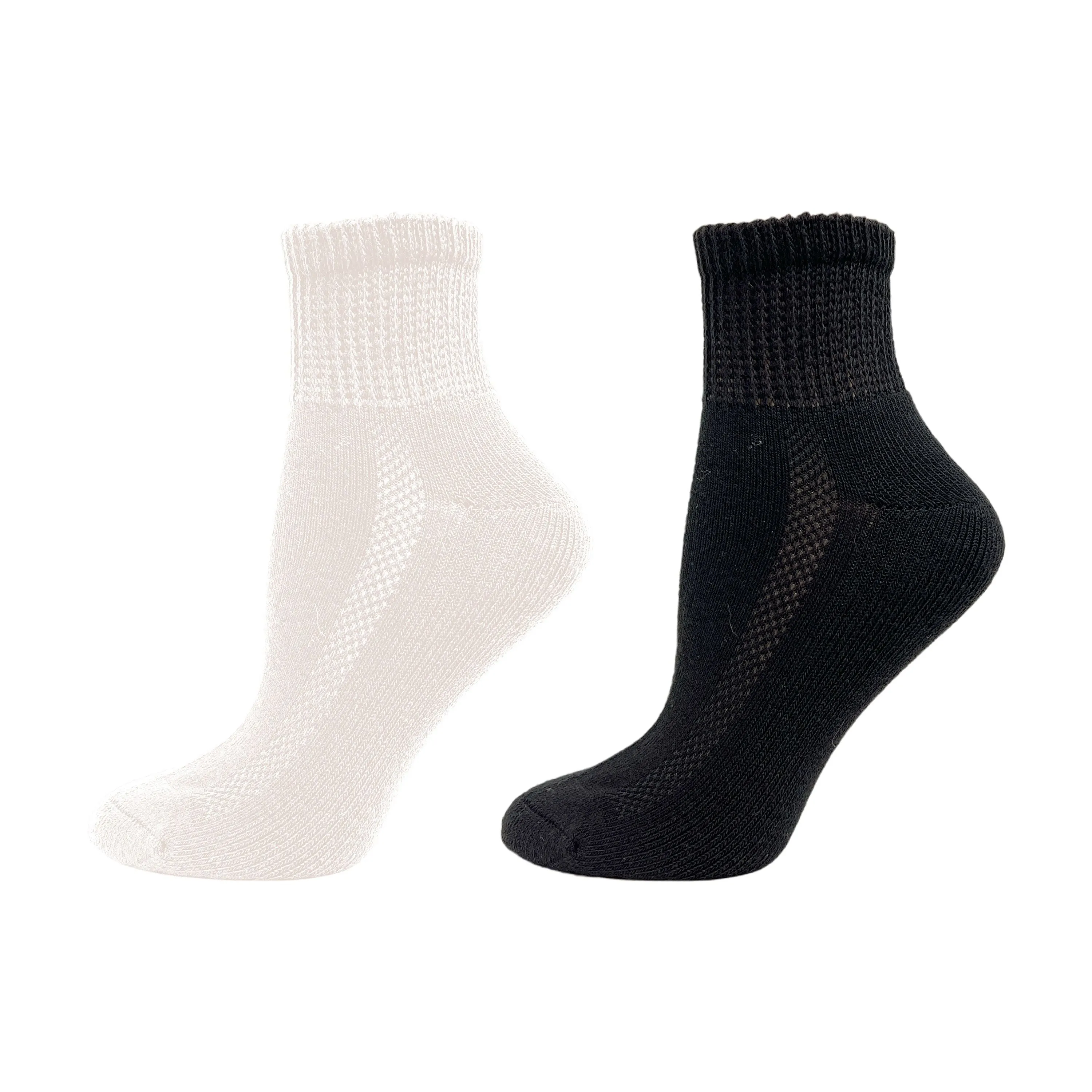 Cotton Casual "Half Cushion Sole Ankle" Diabetic Socks by Wellness - Medium sold by Great Sox