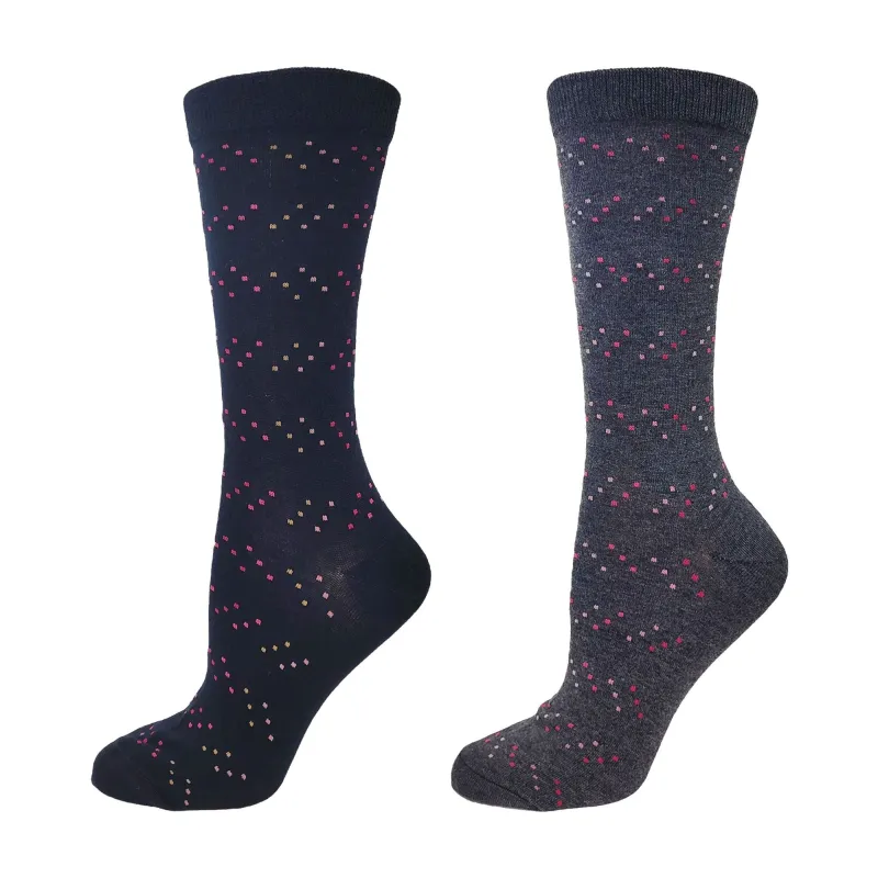 Cotton Dress "Dash Dot" Diabetic Socks by Wellness - Medium sold by Great Sox