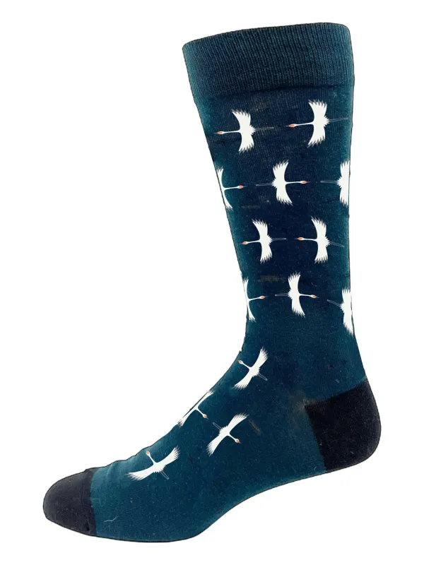"Crane" Cotton Socks by Key - Large sold by Great Sox
