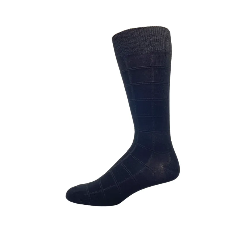 "Self Plaid" Bamboo Socks by Point Zero-Large sold by Great Sox