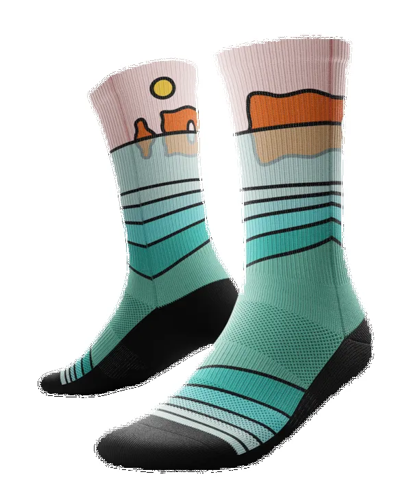 "Perce" Performance Crew Running Socks by Outway sold by Great Sox