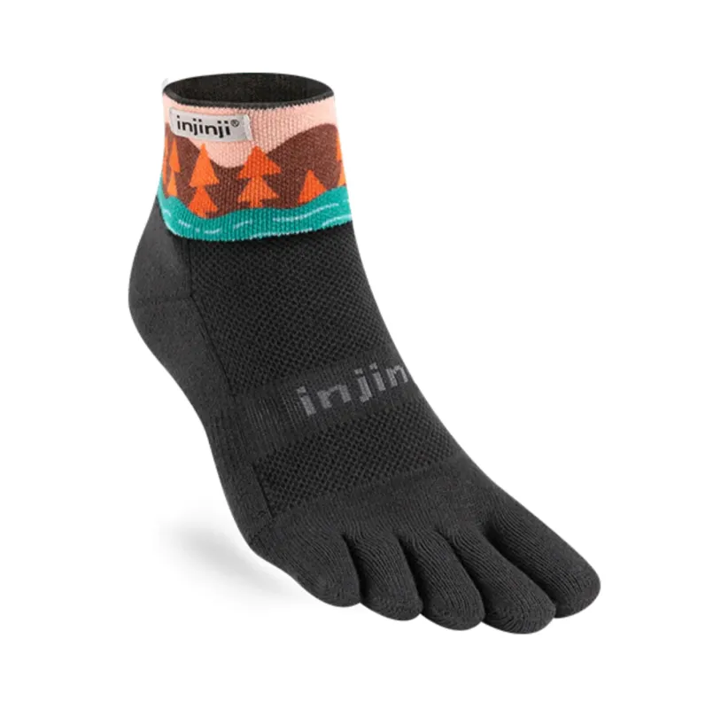 Men's Spectrum Trail Midweight Mini-Crew Ankle Socks by Injinji (artist designed) sold by Great Sox