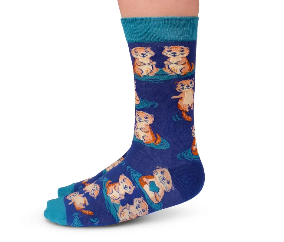 "Otterly Adorable" Socks by Uptown Sox - Medium sold by Great Sox