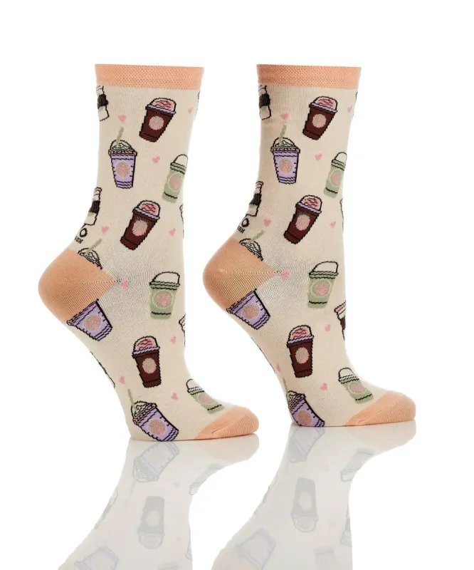 "Starry Bucks" Cotton Dress Crew Socks by YO Sox - Medium sold by Great Sox