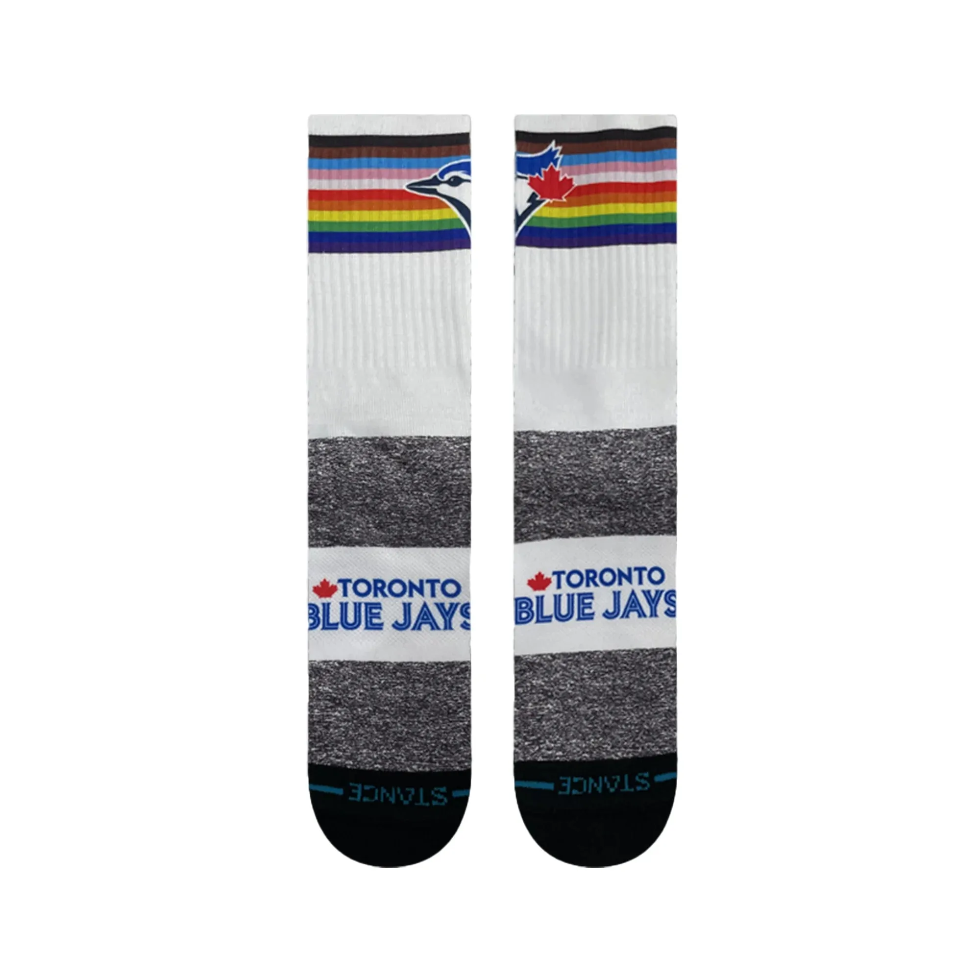 Stance x MLB Blue Jays Pride Crew - White sold by Great Sox
