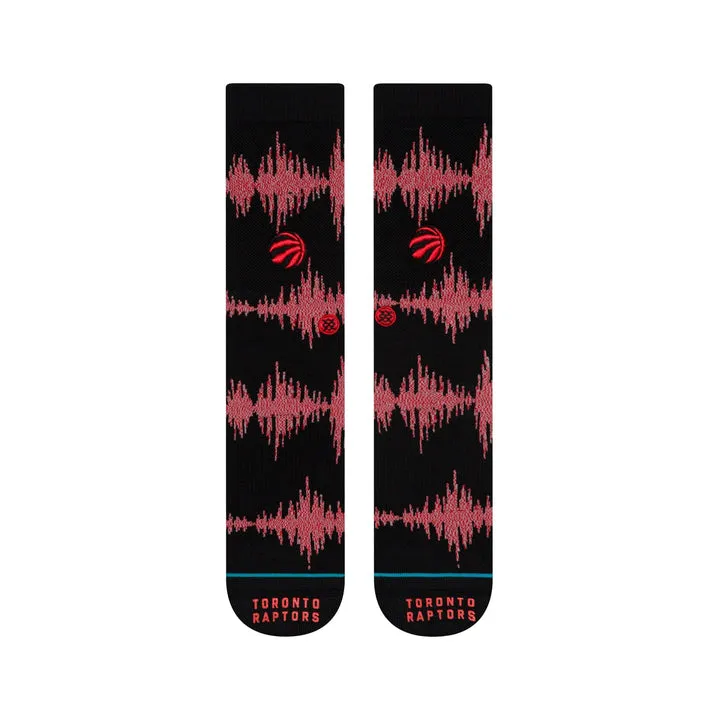 "Toronto Raptors 99 Wave" Embroidered Combed Cotton Crew Socks by Stance sold by Great Sox product image thumbnail 2