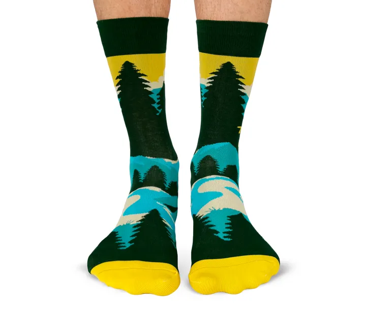"Take a Hike" Cotton Crew Socks by Uptown Sox - Large sold by Great Sox product image thumbnail 2