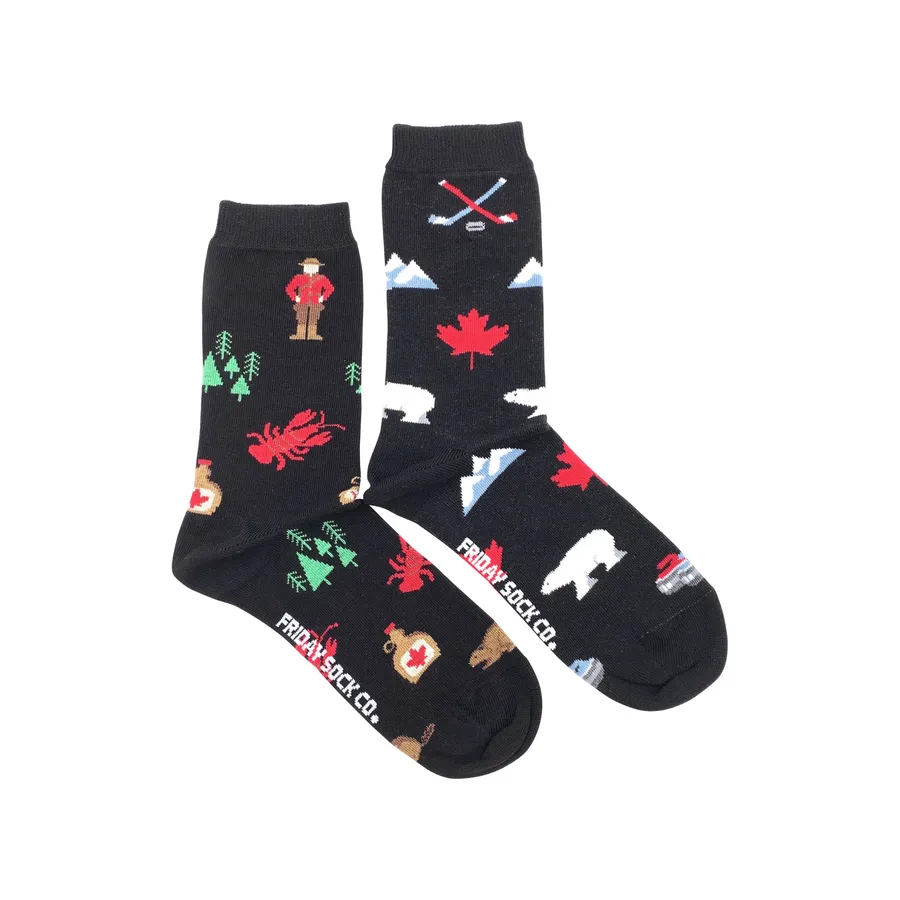 "Canada Icons" Landscape 85% Cotton Socks by Friday Sox Co sold by Great Sox