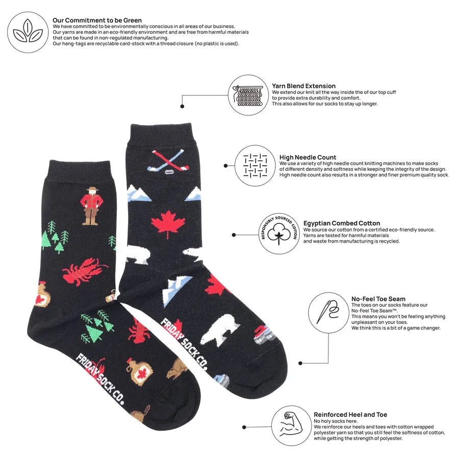 "Canada Icons" Landscape 85% Cotton Socks by Friday Sox Co sold by Great Sox product image thumbnail 3