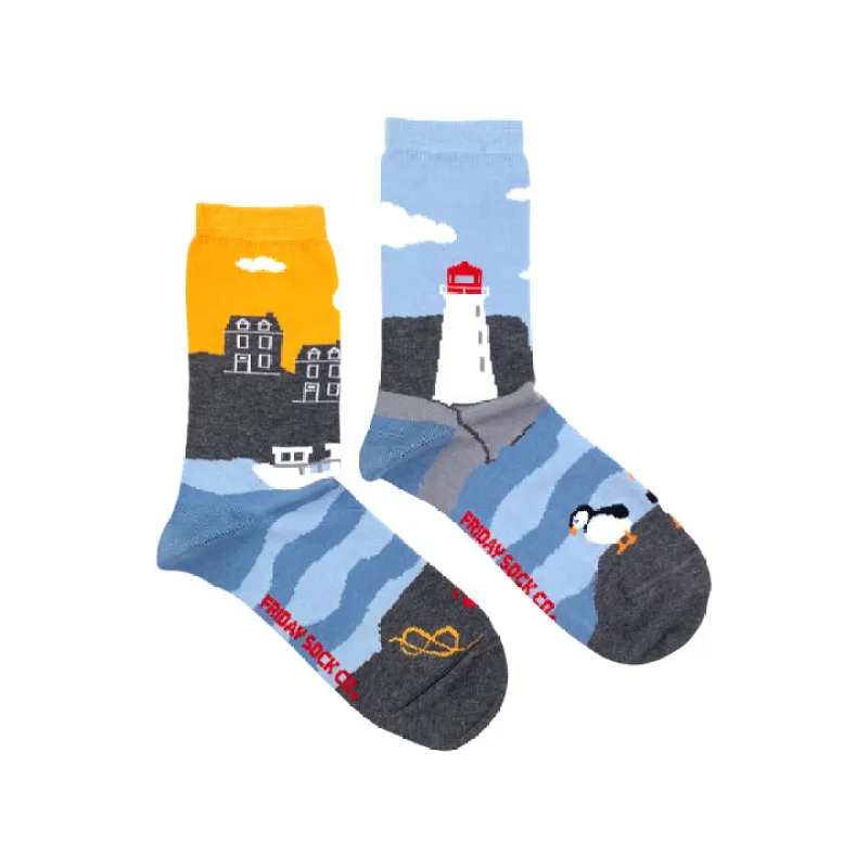 "East Coast" Landscape 85% Cotton Socks by Friday Sox Co sold by Great Sox
