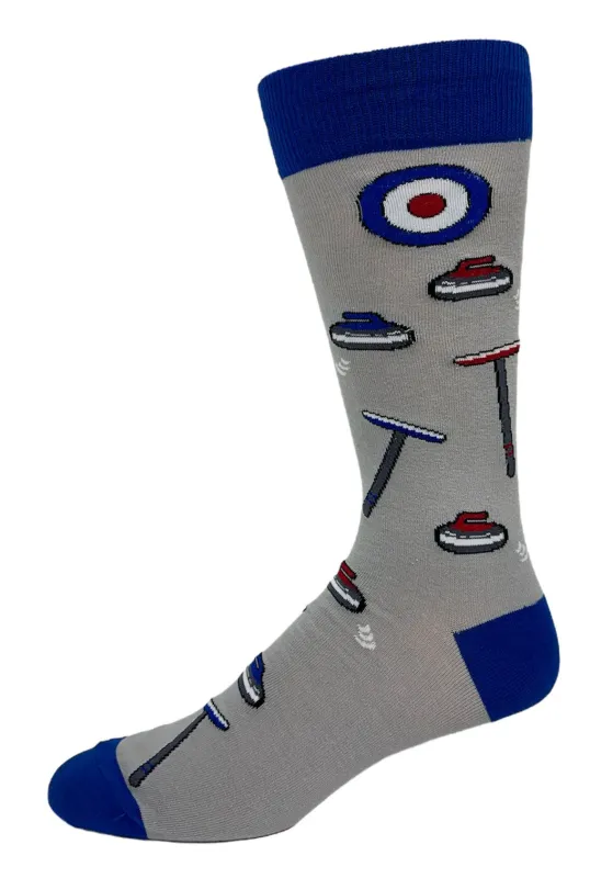 "CURLING" Cotton Socks by Crazy Toes - Large sold by Great Sox