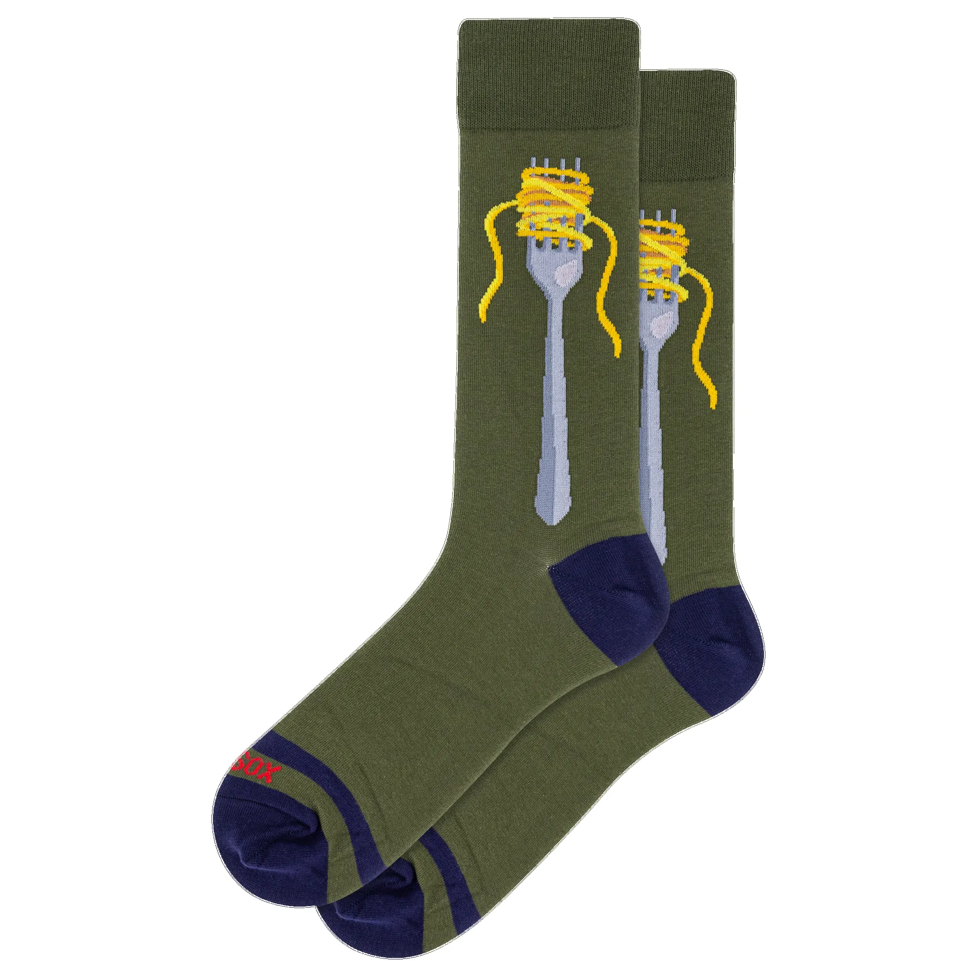 "Spaghetti" - Crew Socks by Hot Sox - Large sold by Great Sox