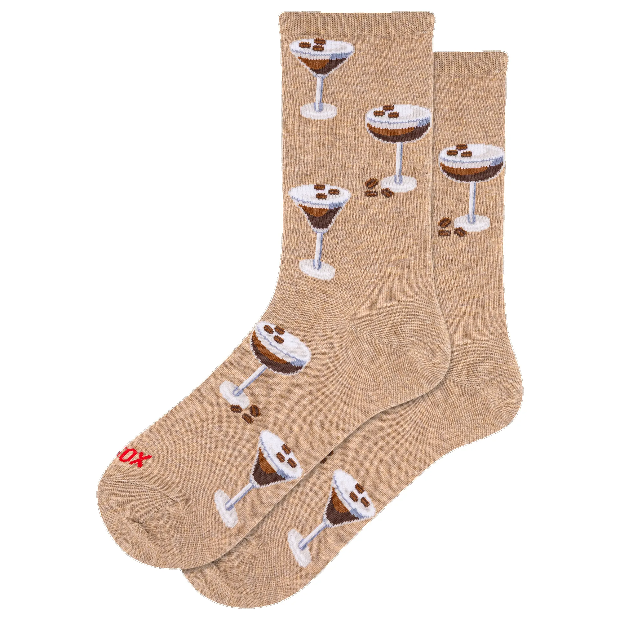 "Espresso Martini" - Crew Socks by Hot Sox - Medium sold by Great Sox