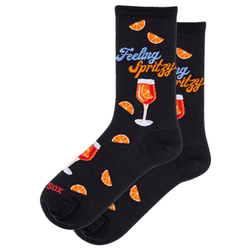 "Feeling Spritzy" Crew Socks by Hot Sox - Medium sold by Great Sox