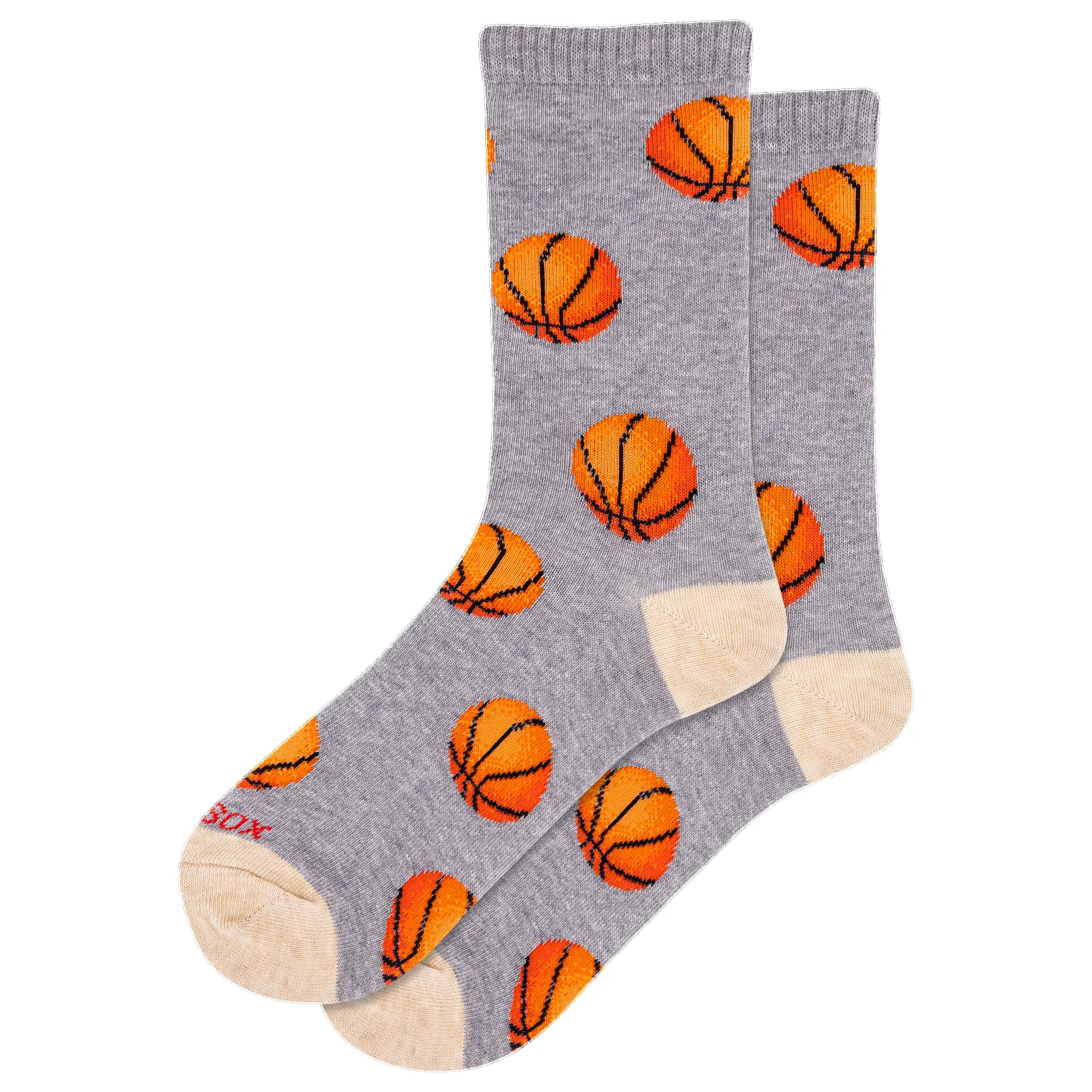 "Basketball" Cotton Crew Socks by Hot Sox - Medium sold by Great Sox
