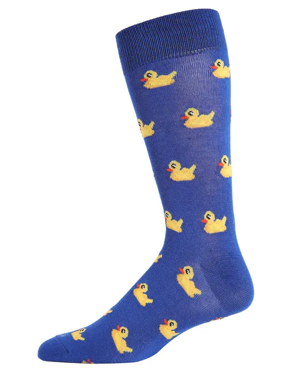 "Rubber Ducks" Crew Bamboo Socks by Me Moí sold by Great Sox