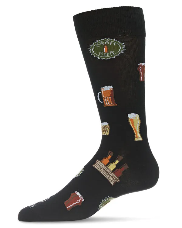"Craft Beer" Crew Bamboo Socks by Me Moí sold by Great Sox