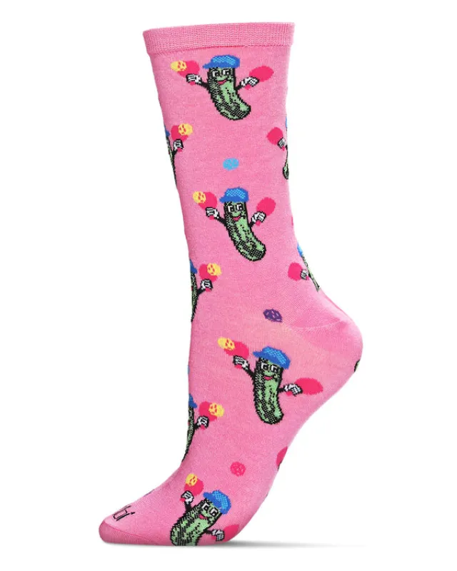 "Pickleball" Bamboo Crew Socks by Me Moí - Medium sold by Great Sox