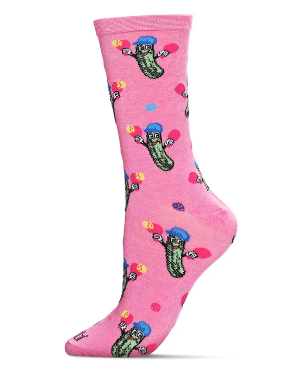 "Pickleball" Bamboo Crew Socks by Me Moí - Medium sold by Great Sox