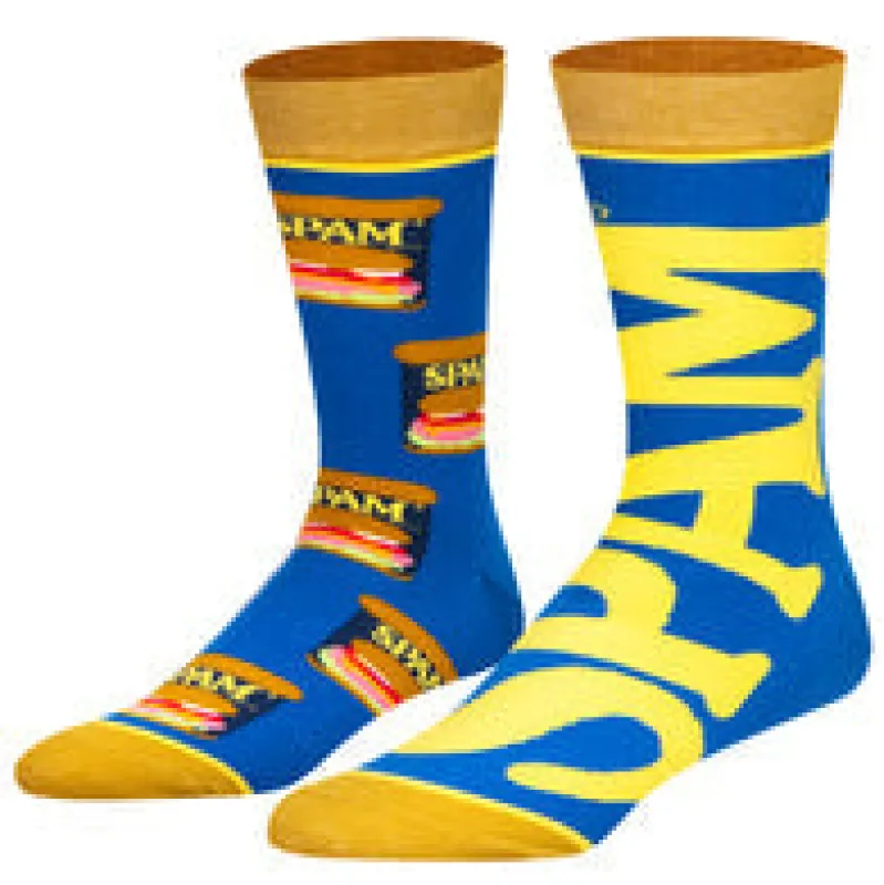"Spam" Split Crew Socks by ODD Sox - Large sold by Great Sox