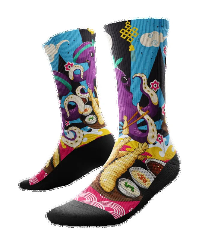 "Octo Chef" Performance Crew Running Socks by Outway sold by Great Sox