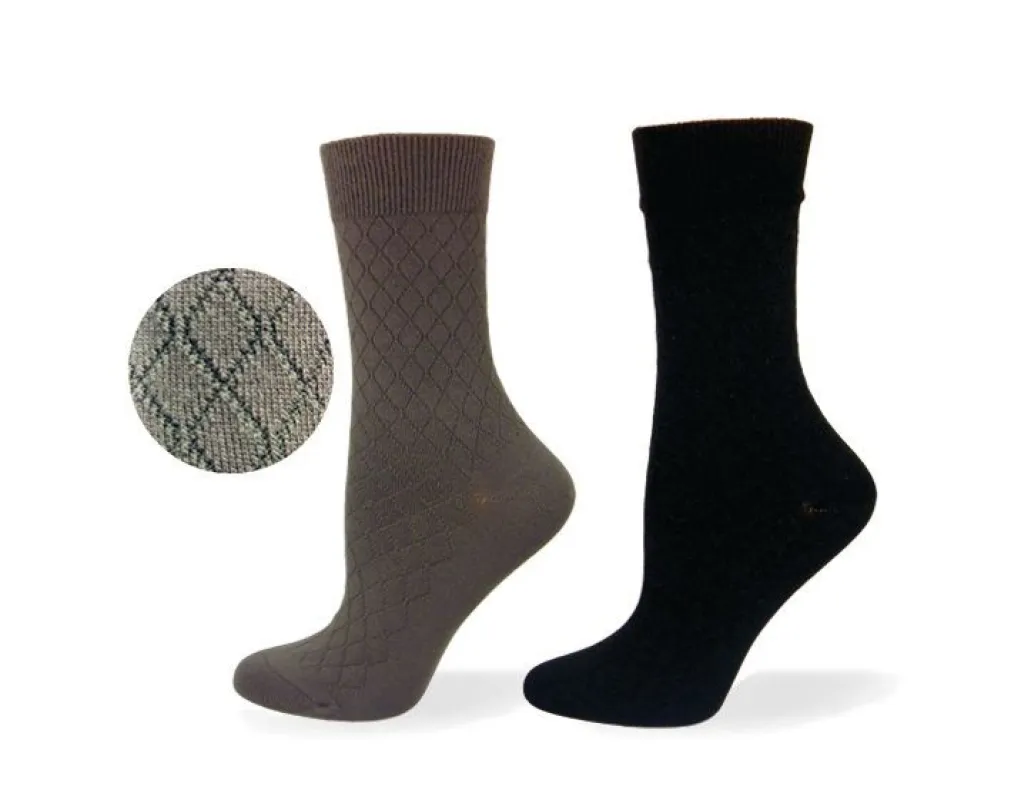 "Diamond" Bamboo Dress Diabetic Socks by Wellness - Medium sold by Great Sox